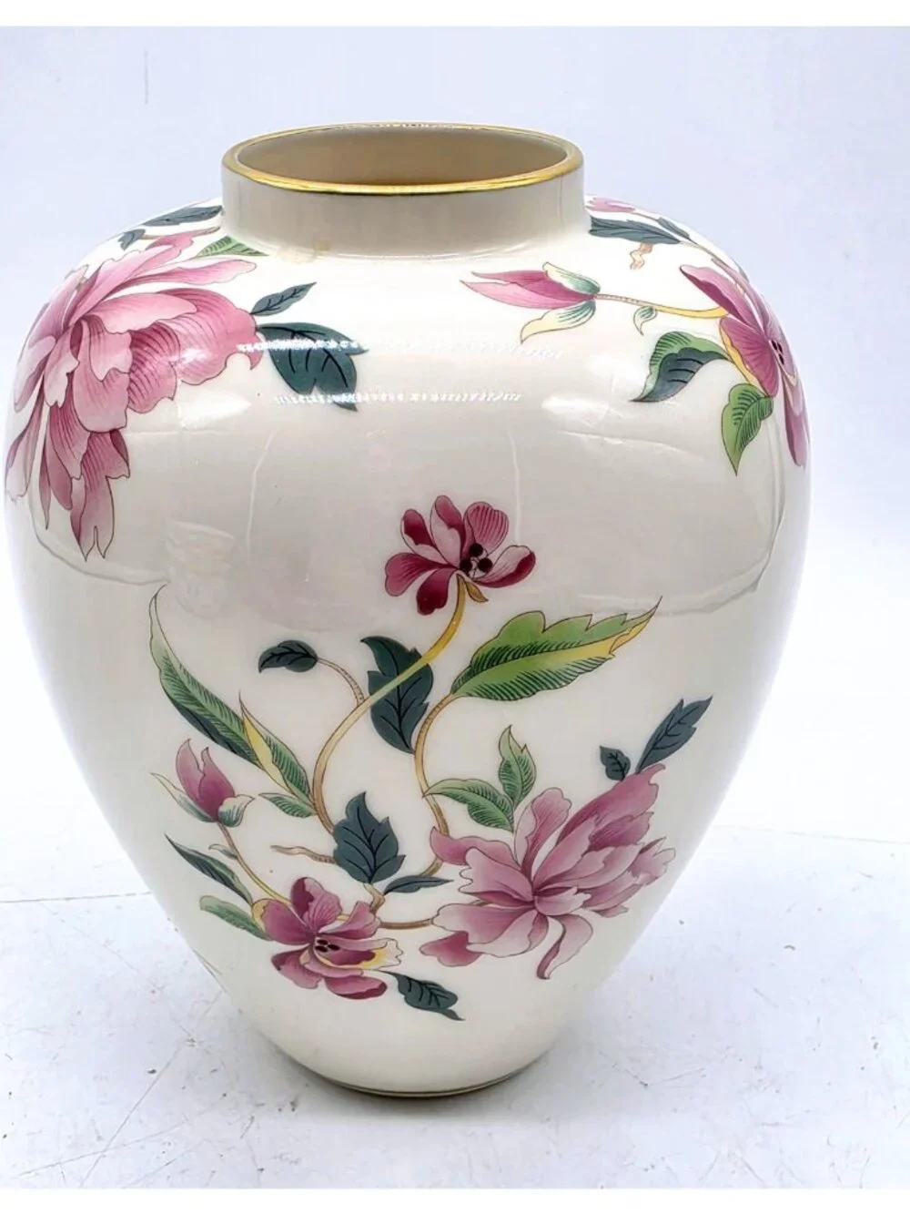 Lenox Small 6.25” Vase Barrington Collection Floral Pink Peonies Made in USA